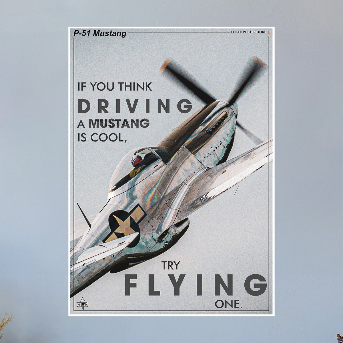 P-51 Mustang Propaganda Poster – flightposterstore