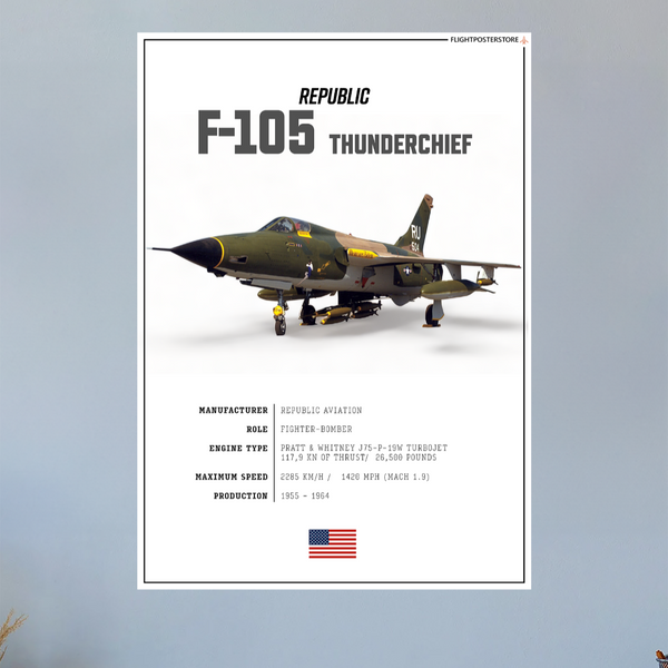 F-105 Thunderchief SPEC. Poster - flightposterstore