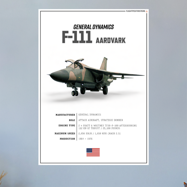 F-111 Aardvark SPEC. Poster - flightposterstore
