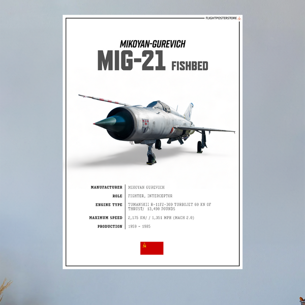 MiG-21 Fishbed SPEC. Poster - flightposterstore