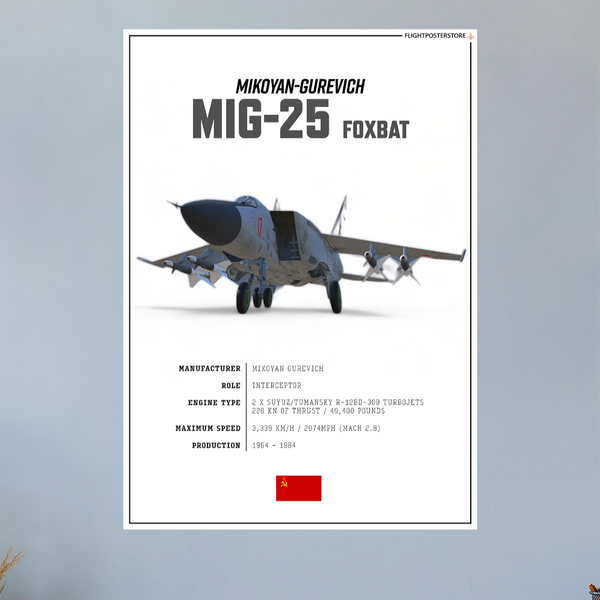 MiG-25 Foxbat SPEC. Poster - flightposterstore