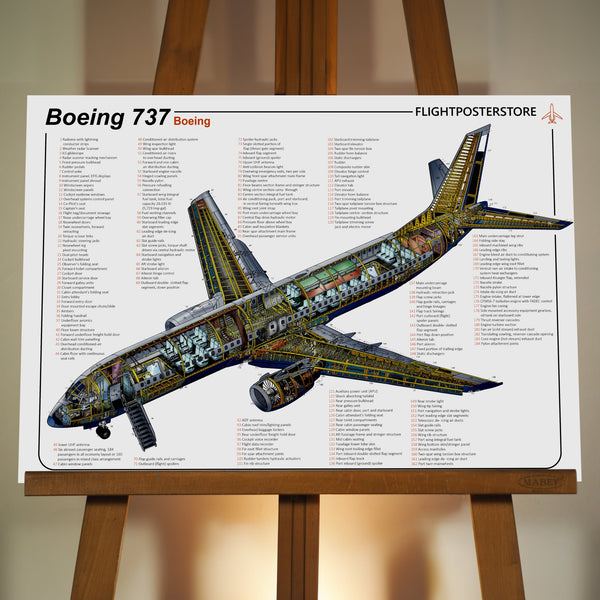 Boeing 737 Anatomy Poster