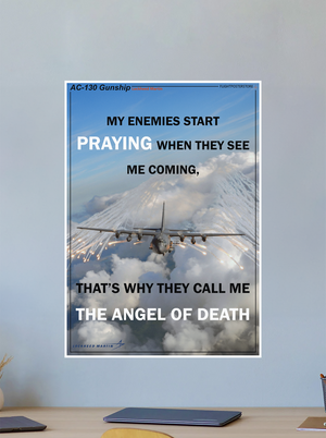 AC-130 Gunship Propaganda Poster - flightposterstore
