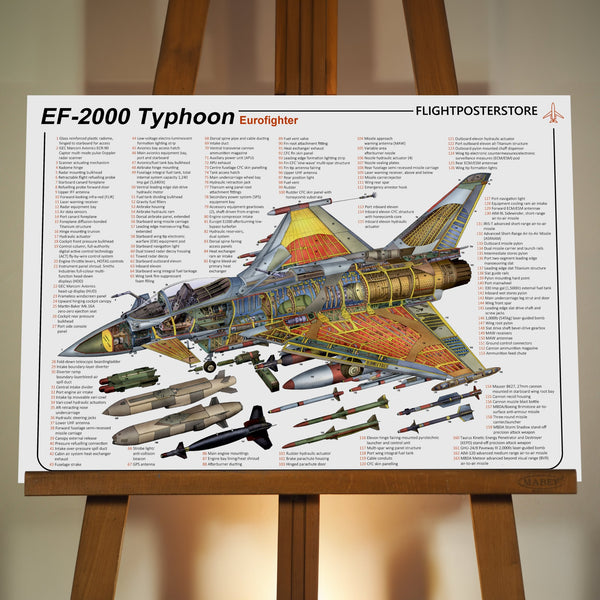 EF-2000 Eurofighter Anatomy Poster