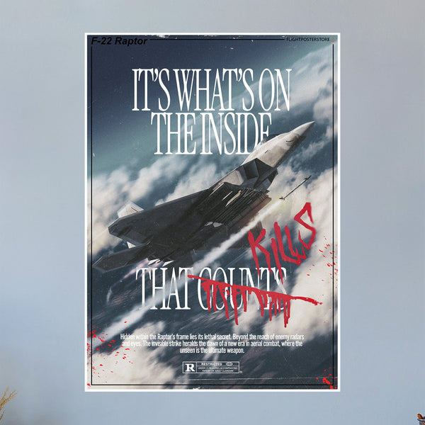 F-22 Raptor Horror Propaganda Poster