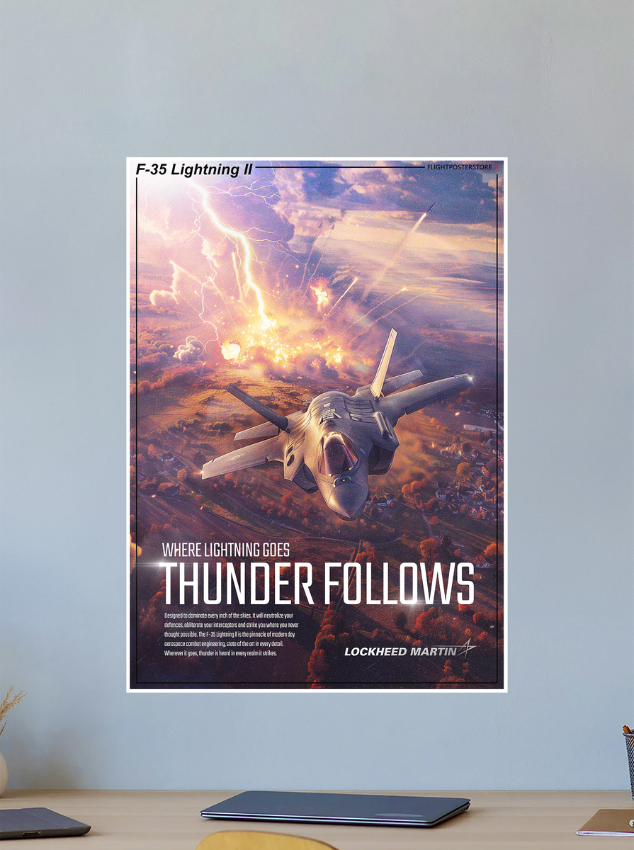 F-35 Lightning ll Propaganda Poster – flightposterstore