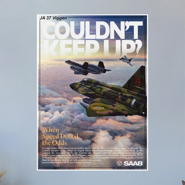 SAAB JA 37 Viggen Propaganda Poster