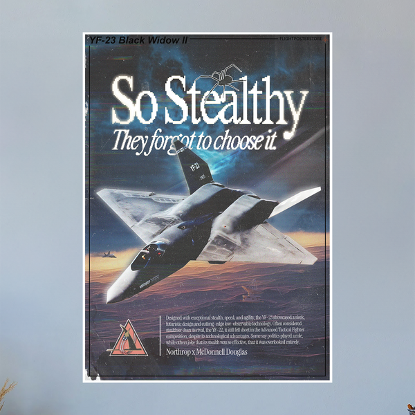 YF-23 Black Widow ll Propaganda Poster