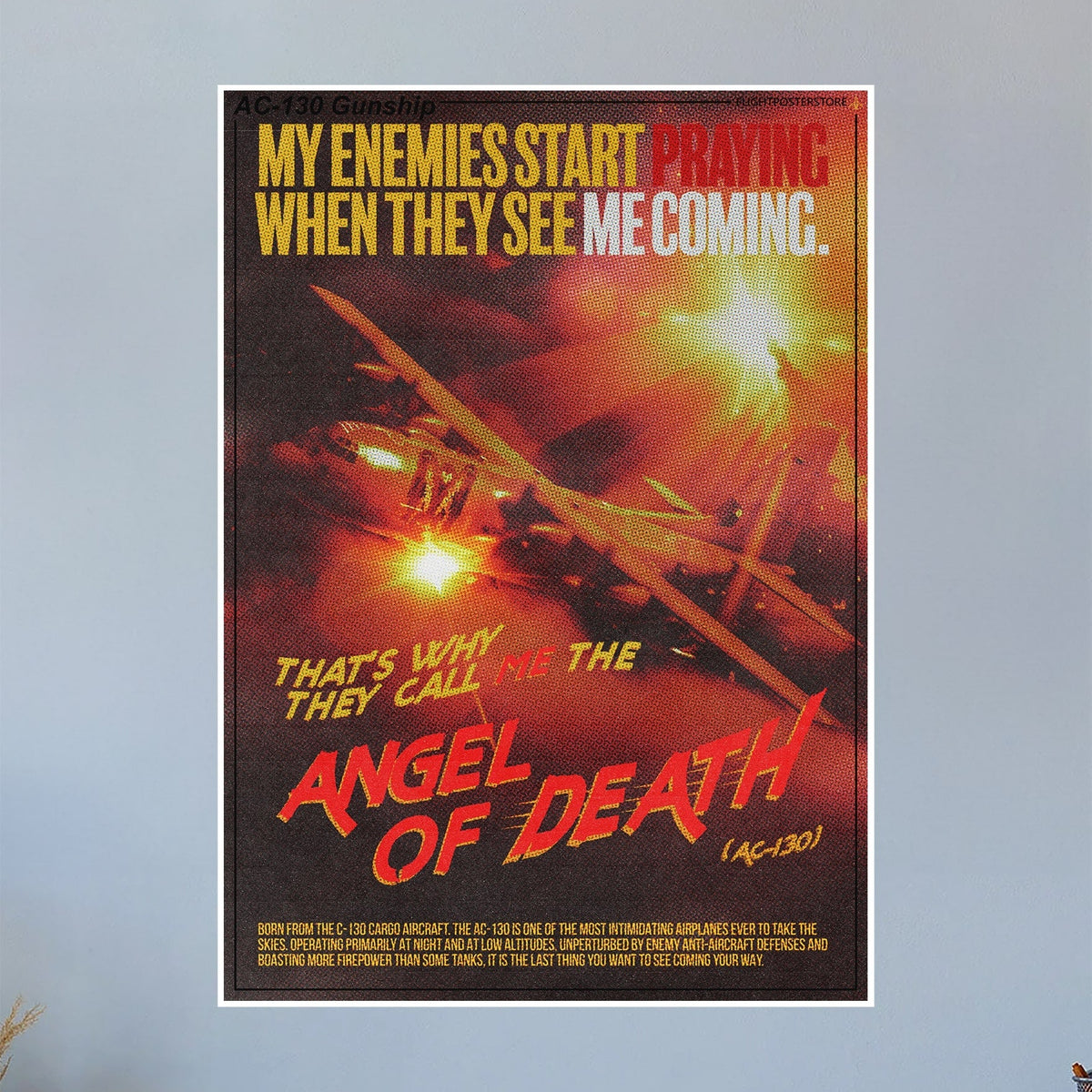 AC-130 Gunship Propaganda Poster – flightposterstore