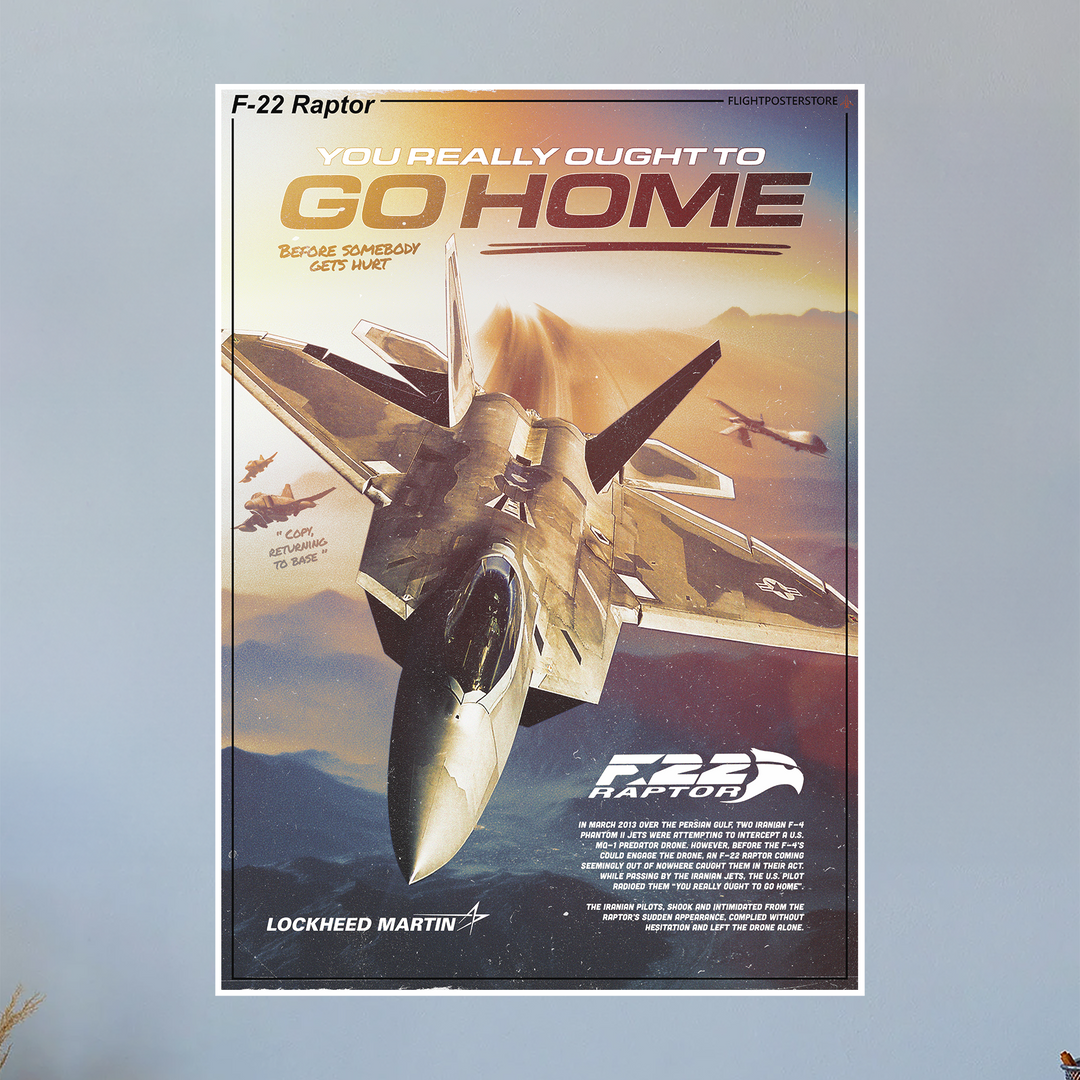 F-22 Raptor Propaganda Poster – flightposterstore