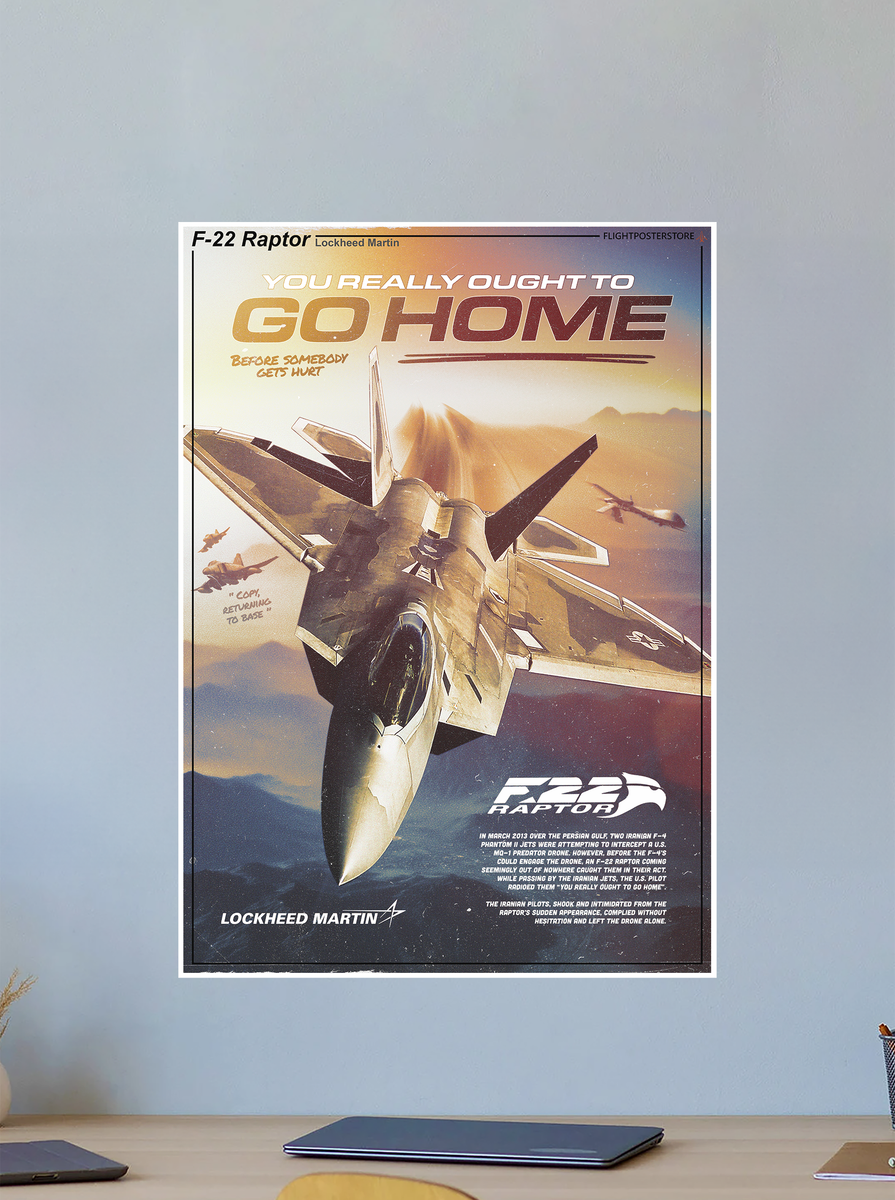 F-22 Raptor Propaganda Poster – flightposterstore