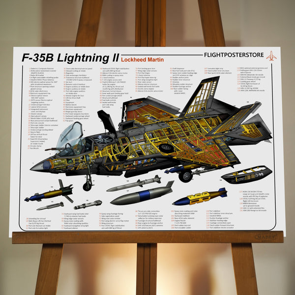 F-35B Lightning Ⅱ Anatomy Poster