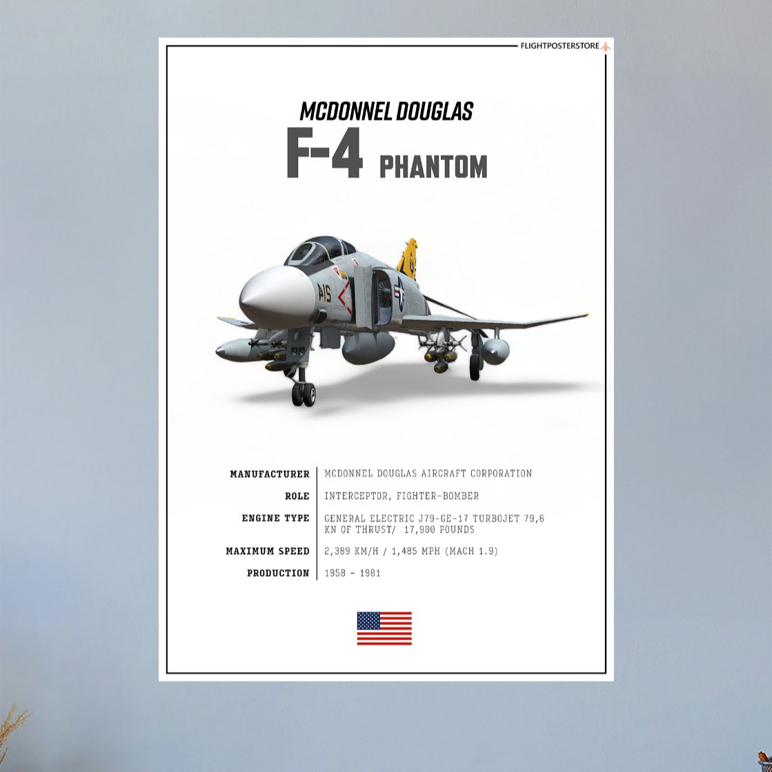 F-4 Phantom SPEC. Poster – flightposterstore