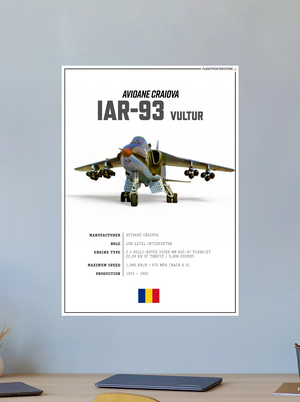 IAR-93 Vultur SPEC. Poster - flightposterstore