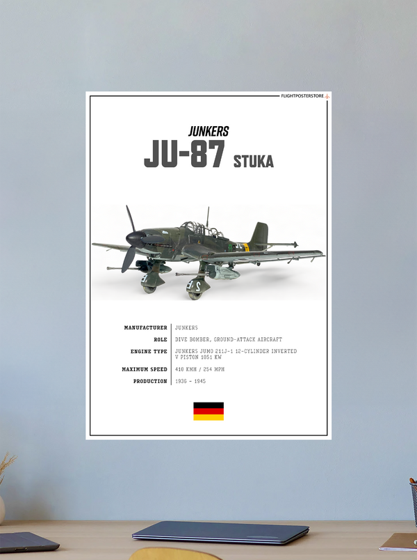 Ju-87 Stuka SPEC. Poster - flightposterstore