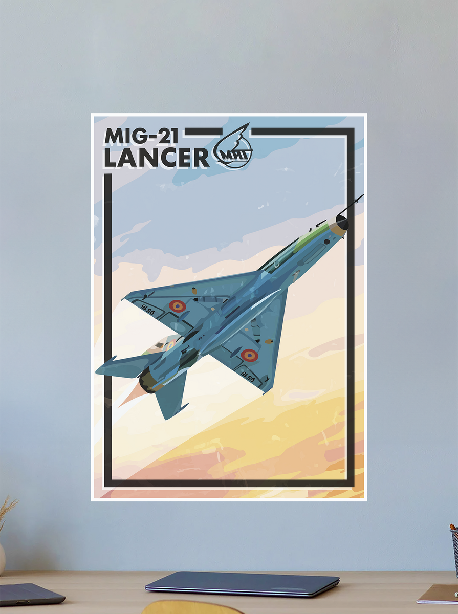 MiG-21 Lancer Artwork Poster – flightposterstore