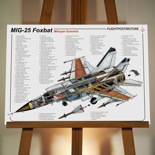 MIG-25 Foxbat Anatomy Poster
