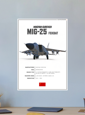 MiG-25 Foxbat SPEC. Poster - flightposterstore