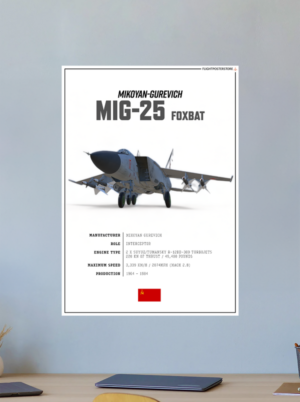 MiG-25 Foxbat SPEC. Poster - flightposterstore