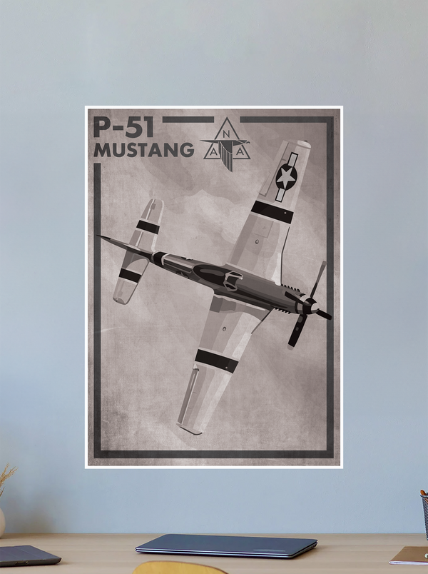 P-51 Mustang Artwork Poster