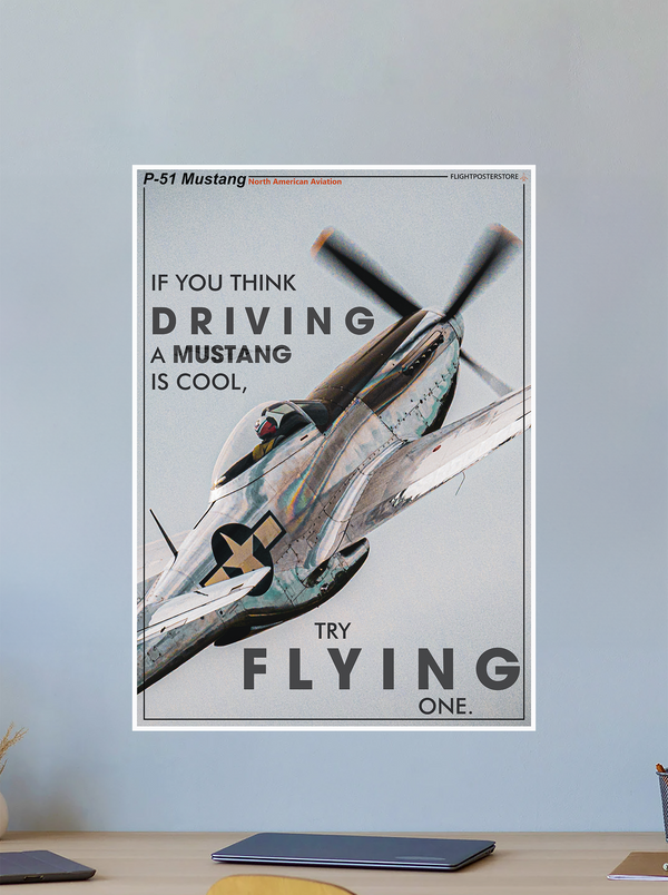 P-51 Mustang Propaganda Poster