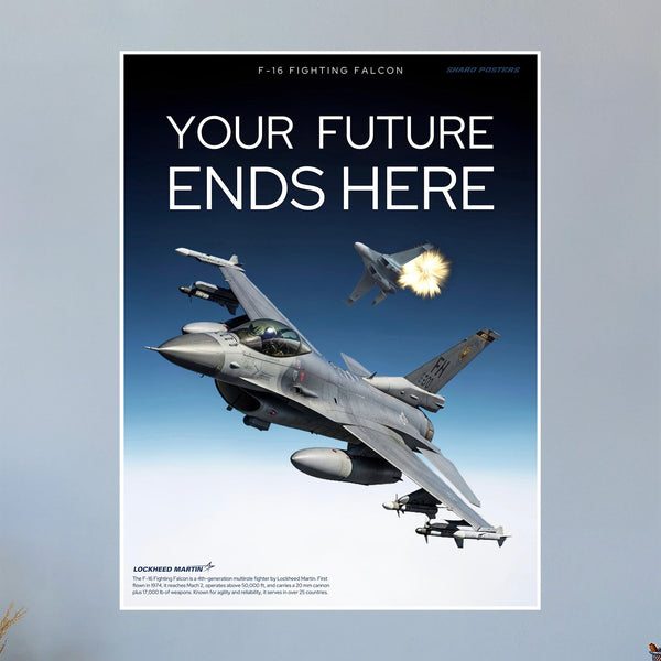 F-16 Fighting Falcon Propaganda Poster (Skaro Posters)