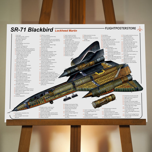 SR-71 Blackbird Anatomy Poster