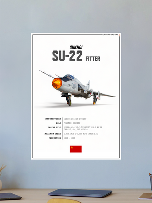 Su-22 Fitter SPEC. Poster - flightposterstore