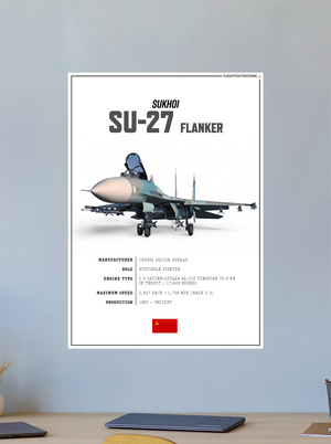 Su27 Flanker SPEC. Poster - flightposterstore